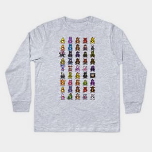 World of FNAF 8bit Pixel Art Kids Long Sleeve T-Shirt